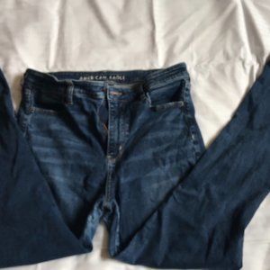 14 Long American Eagle High Rise Skinny Jeans